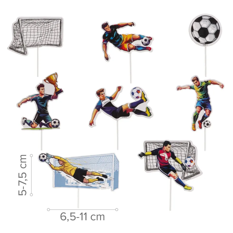 Fotboll Caketoppers 16-pack