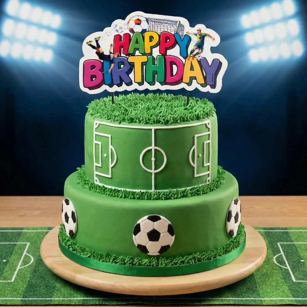 Fotboll Tårtdekoration Happy Birthday
