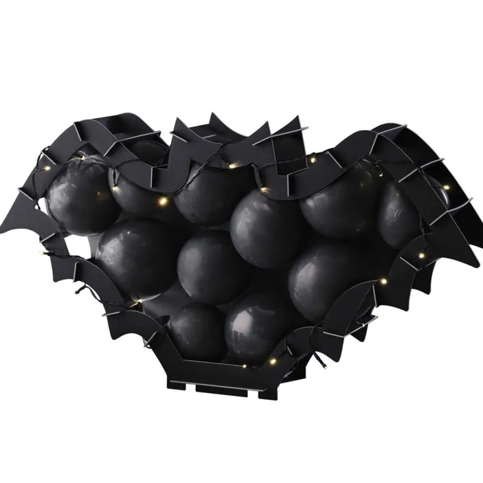 Fright Night - Ballongdekoration med LED ljus - Fladdermus