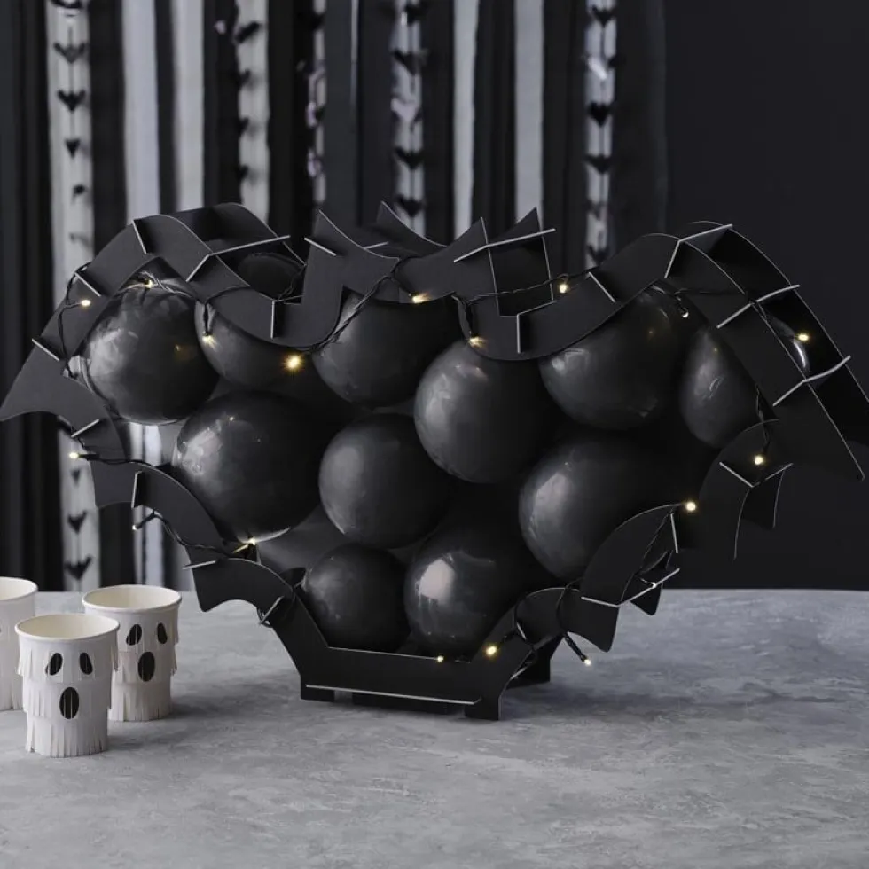 Fright Night - Ballongdekoration med LED ljus - Fladdermus