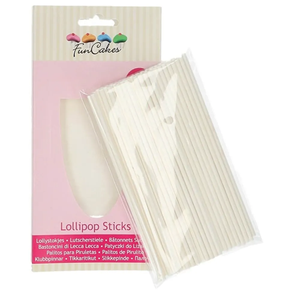 FunCakes - Cakepopspinnar 15 cm 50-pack