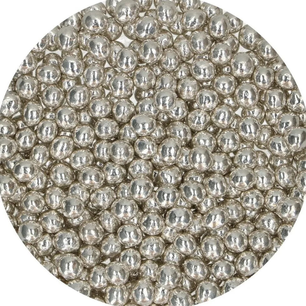 FunCakes - Chokladpärlor Metallic Silver 60 gram