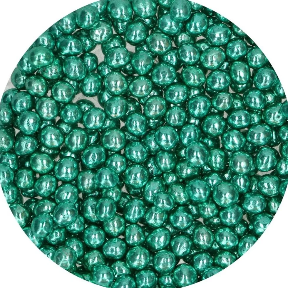 FunCakes - Chokladpärlor Metallic Grön 60 gram