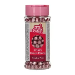 FunCakes - Chokladpärlor Metallic Rosa 60 gram