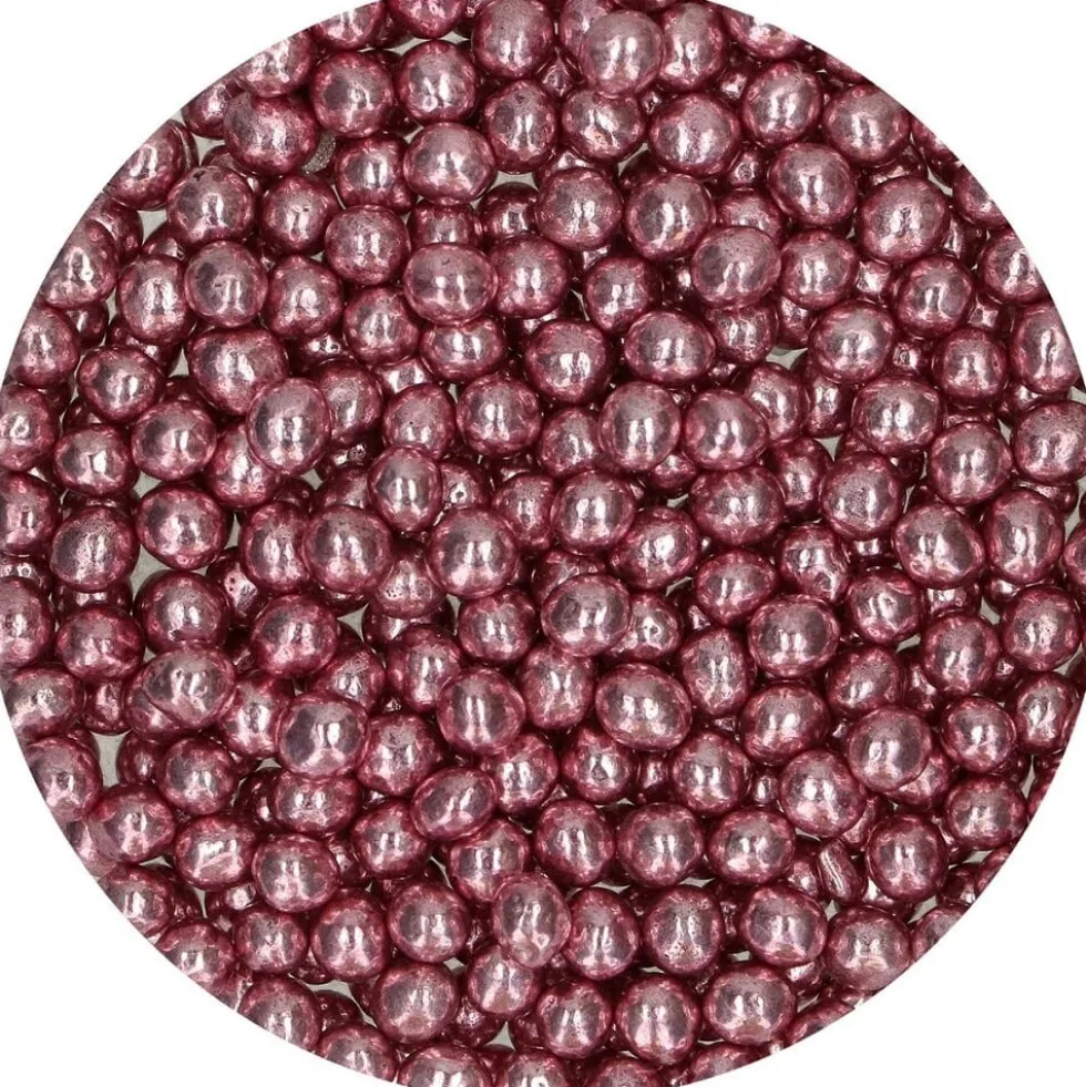 FunCakes - Chokladpärlor Metallic Rosa 60 gram