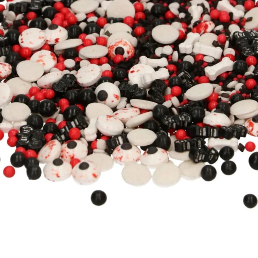 FunCakes - Halloweenströssel ögon och fladdermöss 70 gram