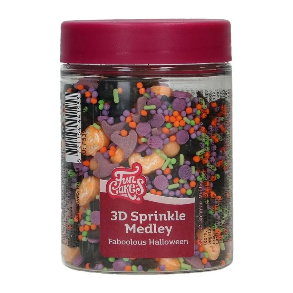 FunCakes - Halloweenströssel Pumpor och häxhattar 70 gram