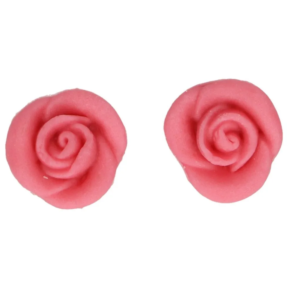 FunCakes - Marsipan Dekorationsrosor rosa 6-pack