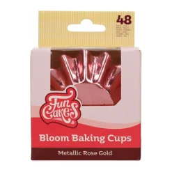 FunCakes - Muffinsformar Blomformade Roséguld 48-pack