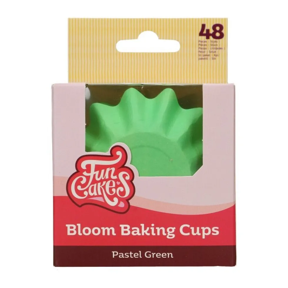 FunCakes - Muffinsformar Blomformade Pastellgröna 48-pack