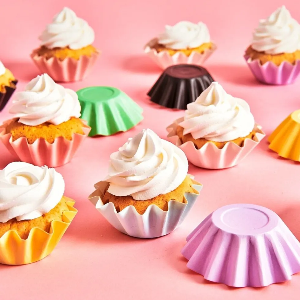 FunCakes - Muffinsformar Blomformade Pastellgröna 48-pack