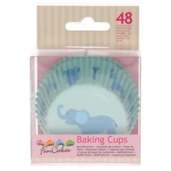 FunCakes - Muffinsformar Elefant Blå 48-pack