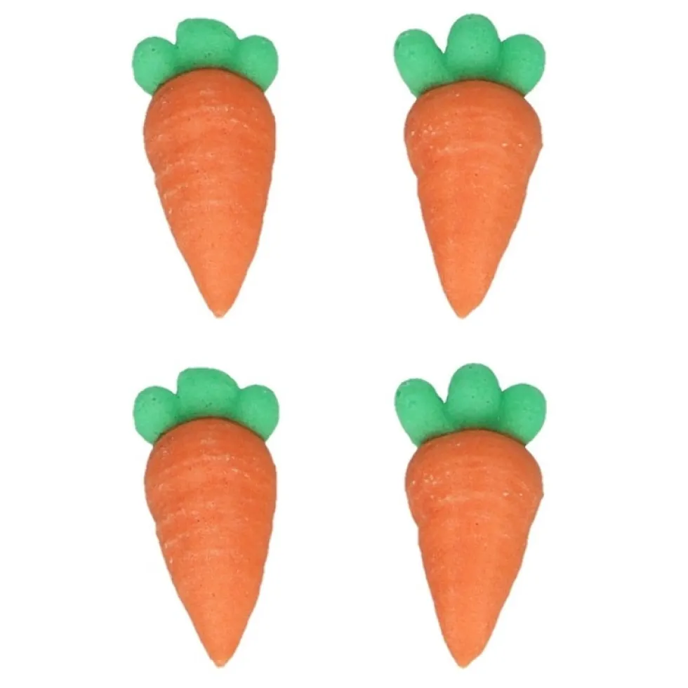 FunCakes - Sockerdekorationer Morötter 16-pack