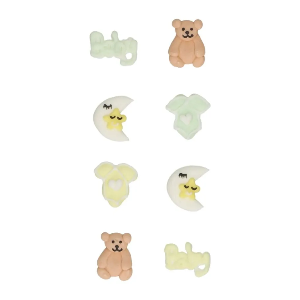 FunCakes - Sockerdekorationer Baby 8-pack