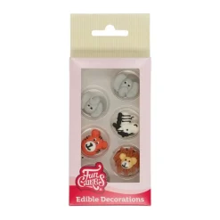 FunCakes - Sockerdekorationer Safaridjur 12-pack