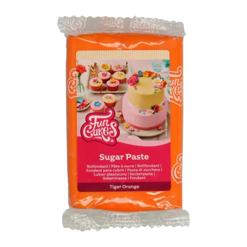 FunCakes - Sockerpasta Tiger Orange 250 gram