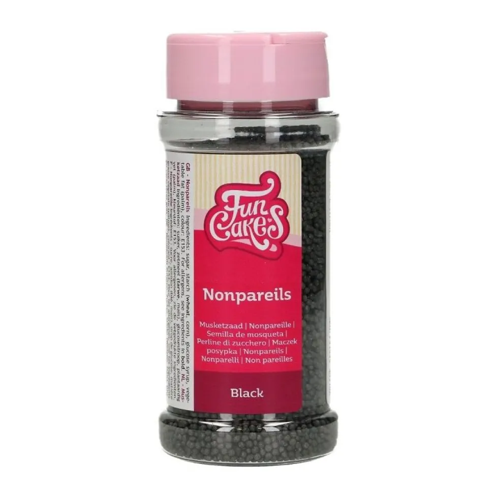 FunCakes - Sockerpärlor Svarta 80 gram