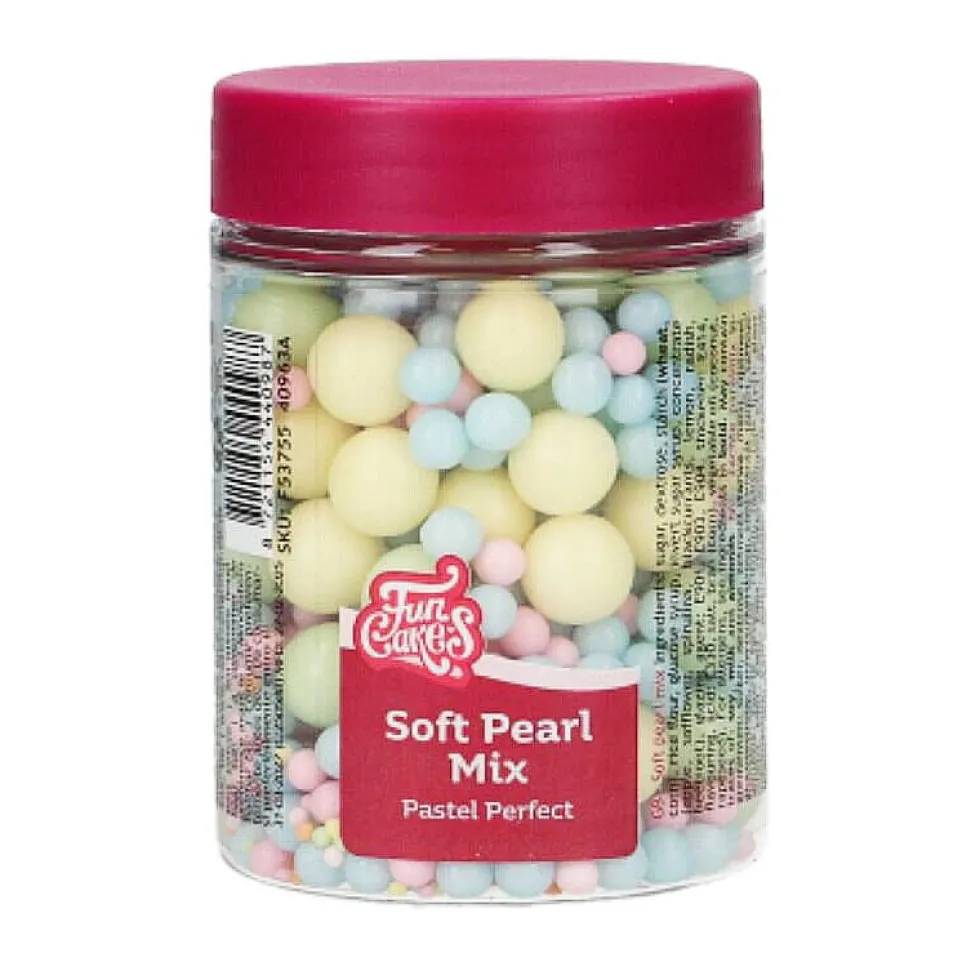 FunCakes Soft Pearls Pastell Mix 80 gram