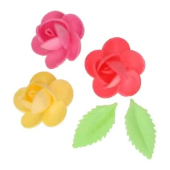 FunCakes - Ätbara Oblatblommor, Frangipani med blad 15-pack
