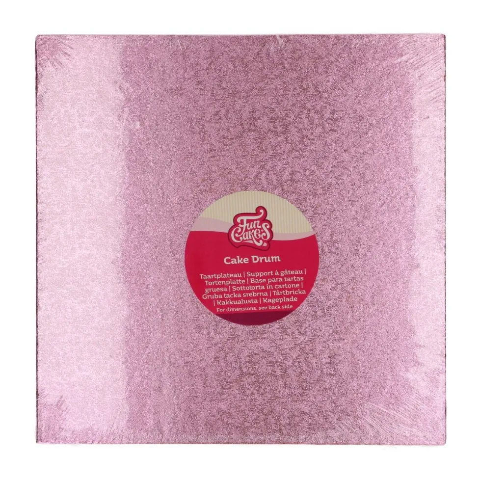 FunCakes - Tårtbricka fyrkantig Rosa 30,5 cm