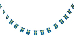 Girlang med svenska flaggor 6 meter