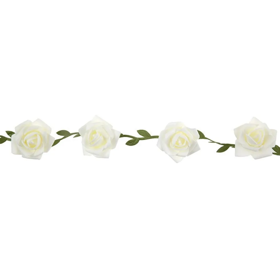 Girlang med vita rosor 120 cm