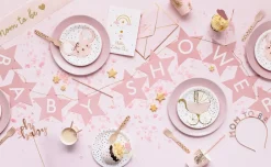 Girlang Stjärnor - Baby Shower Rosa