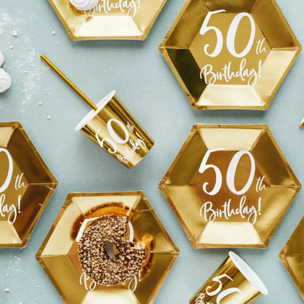 Guld 50 år - Pappmuggar 6-pack