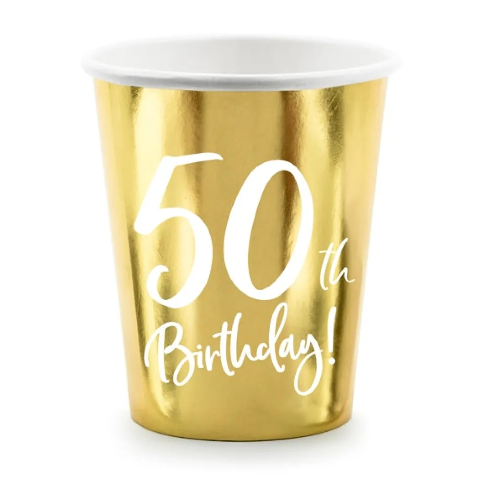 Guld 50 år - Pappmuggar 6-pack