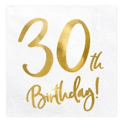 Guld 30 år - Servetter 20-pack