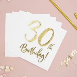 Guld 30 år - Servetter 20-pack