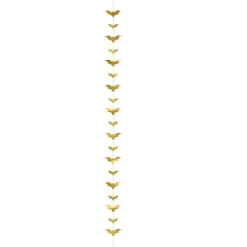 Halloweendekoration - Hängande Fladdermöss i guld 150 cm