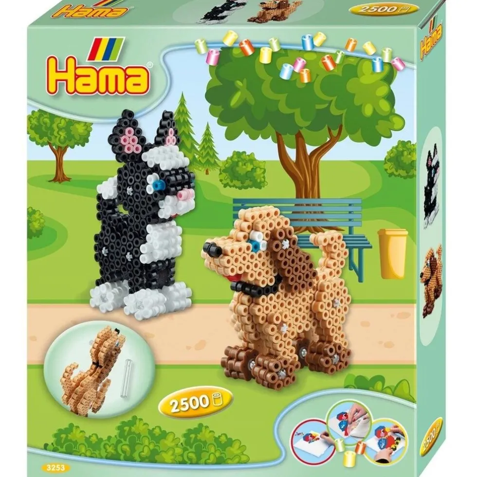Hama - Pärlset 3D Hund och Katt 2 500 delar