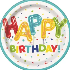 Happy Balloon Birthday - Tallrikar 8-pack