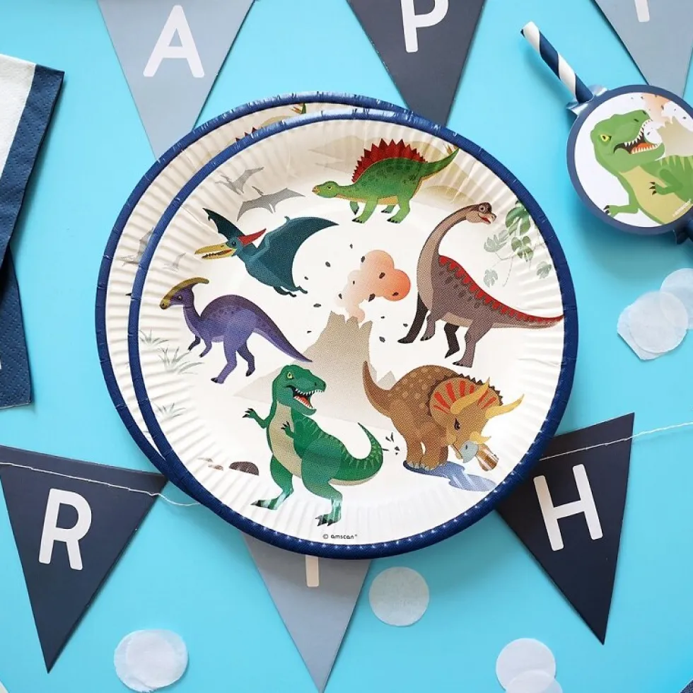 Happy Dinosaur - Assietter 8-pack