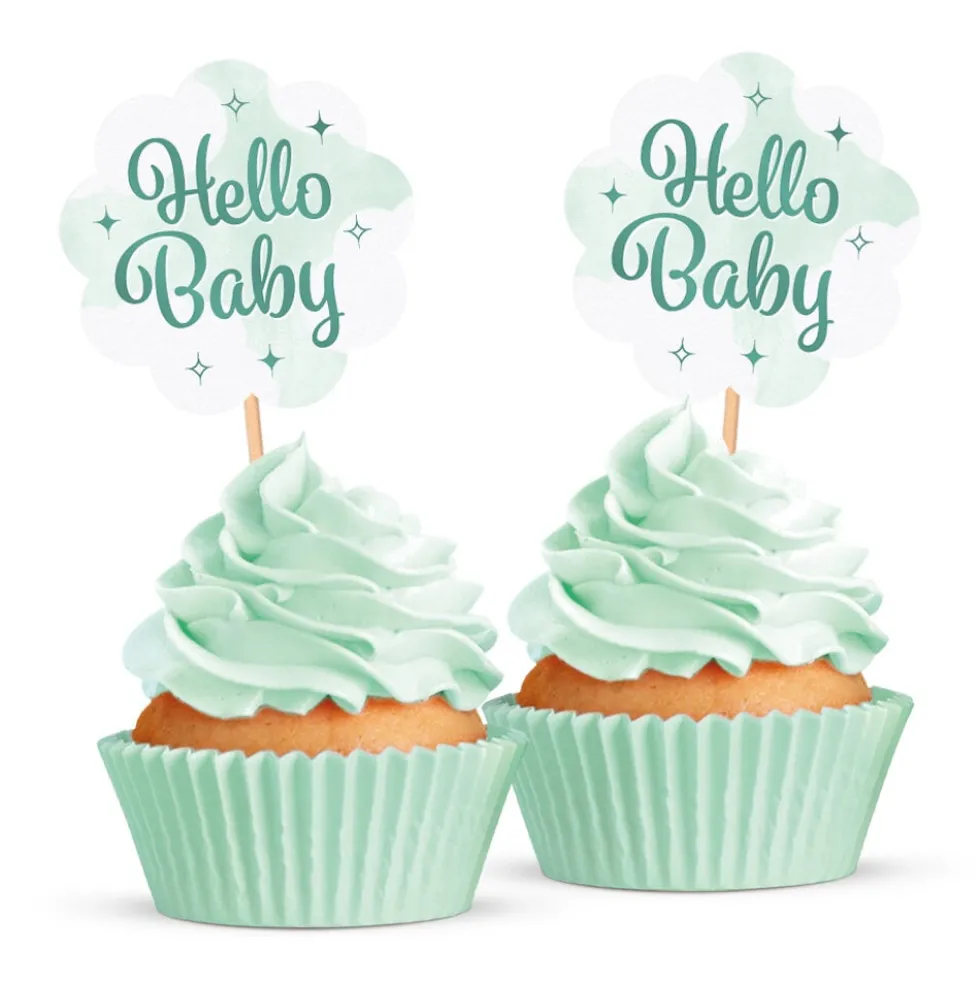 Hello Baby Muffinsdekorationer 12-pack