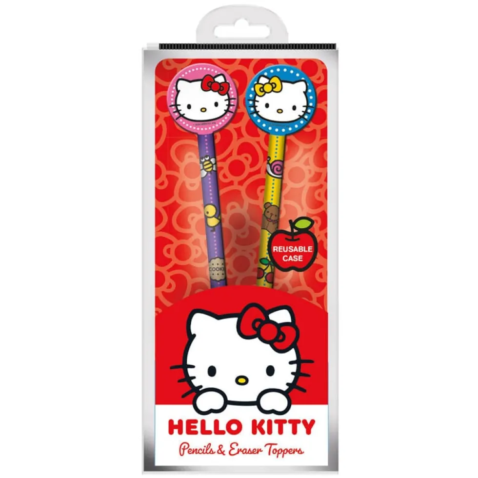 Hello Kitty - Blyertspennor med Suddgummi 2 st.