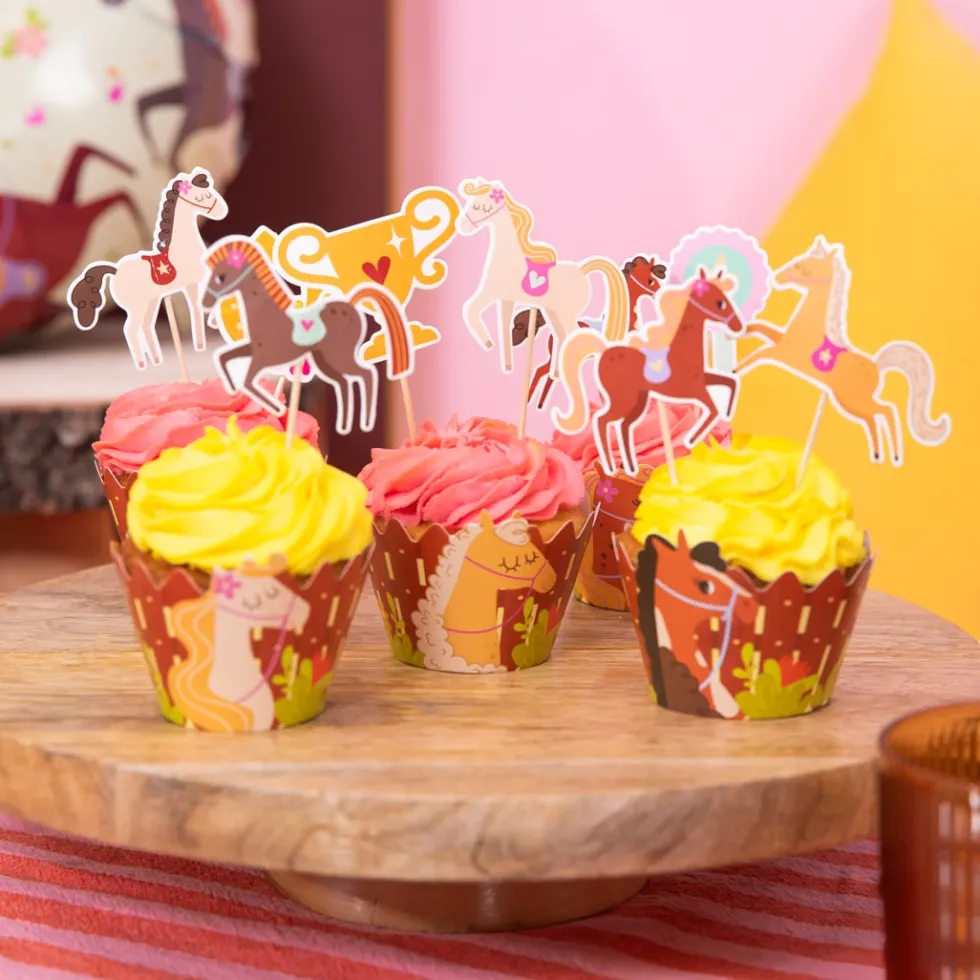 Hästar Cake Toppers 9-pack
