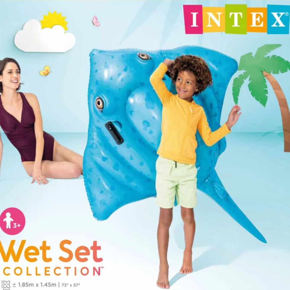 Intex Badmadrass - Stingrocka 145 x 185 cm