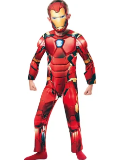 Iron Man Maskeraddräkt Deluxe Barn 7-8 år (122-128 cm)