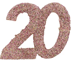 Jättekonfetti i Roséguld 20 år 6 cm 6-pack