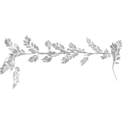 Juldekoration - Dekorationsgirlang silverblad 175 cm