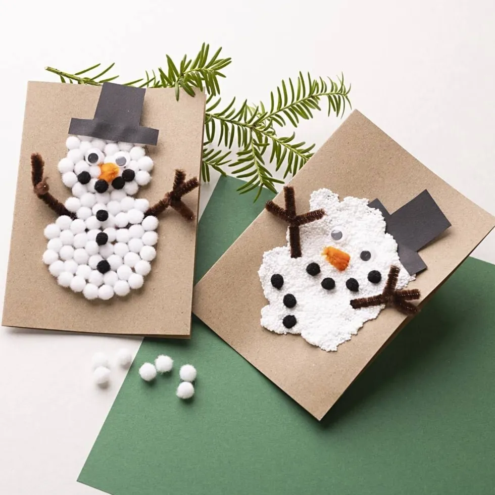 Julpyssel, Julkort & Snögubbar