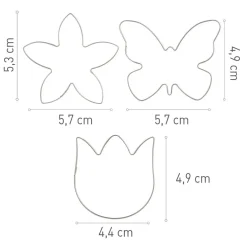 Kakformar Fjäril & Blommor 3-pack