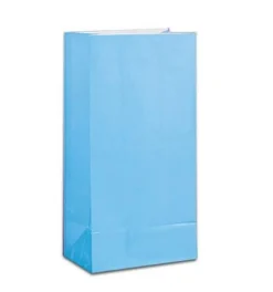Kalaspåsar i papper - Ljusblå 12-pack