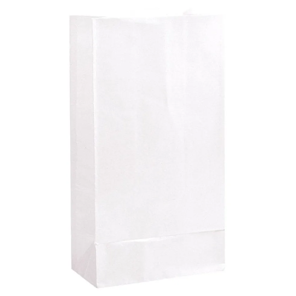 Kalaspåsar i papper - Vita 12-pack