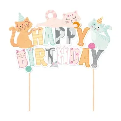 Katt Cake Topper Happy Birthday