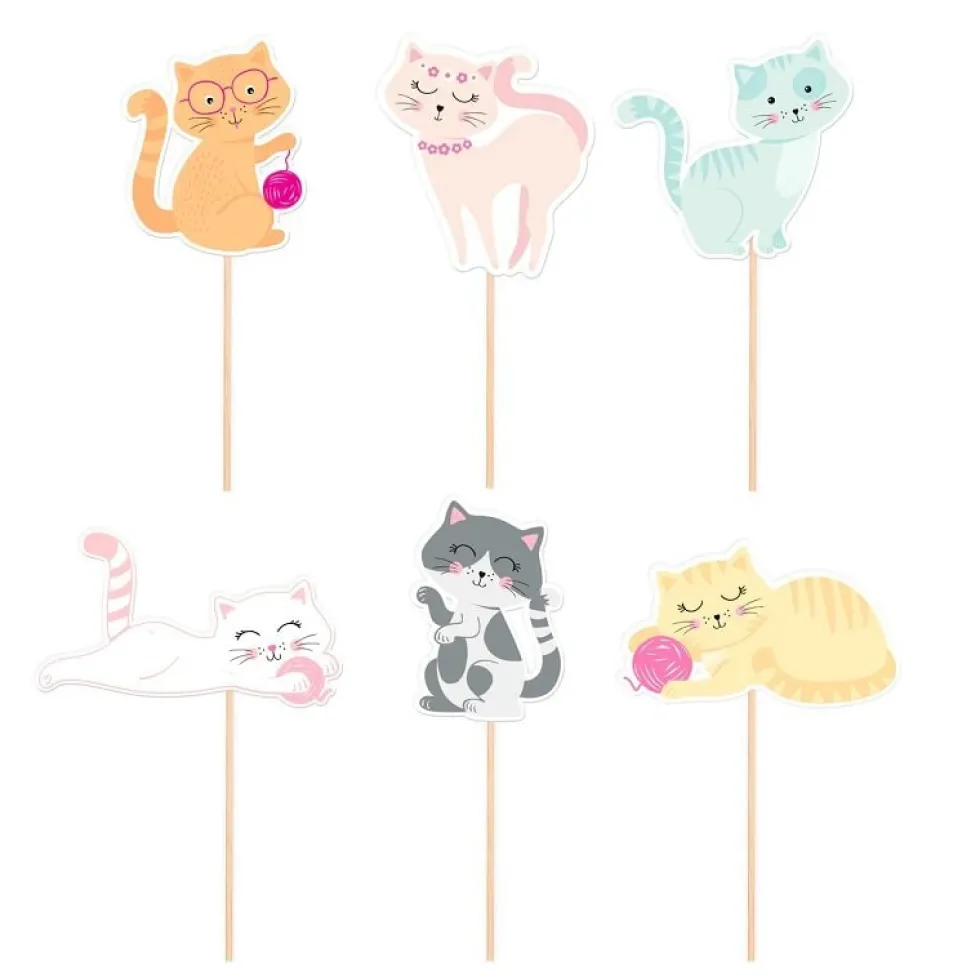 Katt Cake Toppers 6-pack