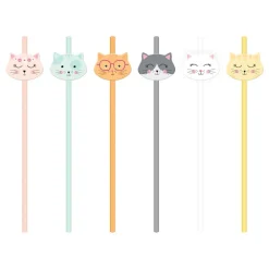 Katt Pappsugrör 6-pack