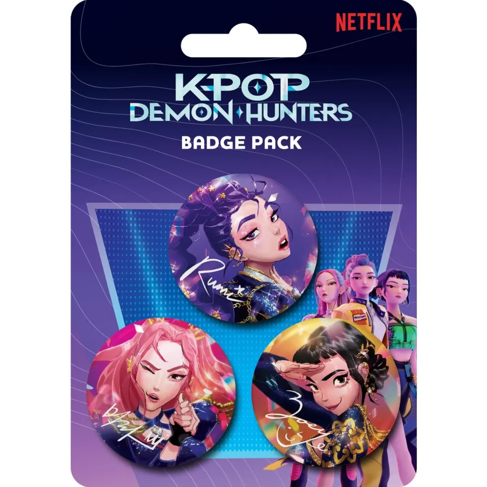 K-Pop Demon Hunters Knappar 3-pack